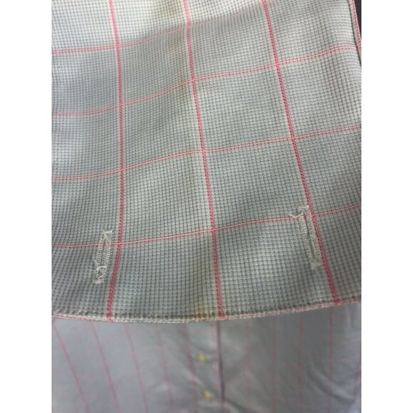 Thomas Pink Superfine Two-Fold Cotton Shirt US12 EUR42 Light Blue Pink Checkered - Picture 7 of 7